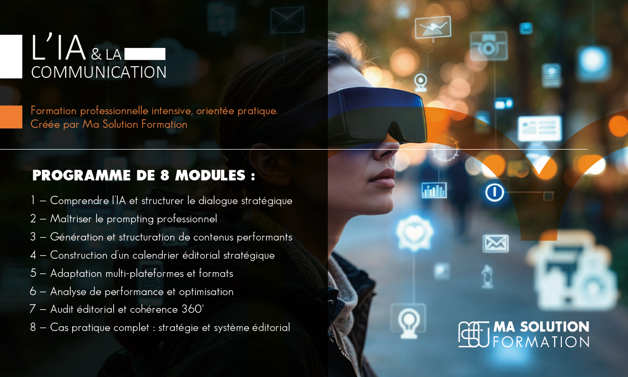Illustration du projet Formation IA communication : maîtriser l’IA pour vos contenus